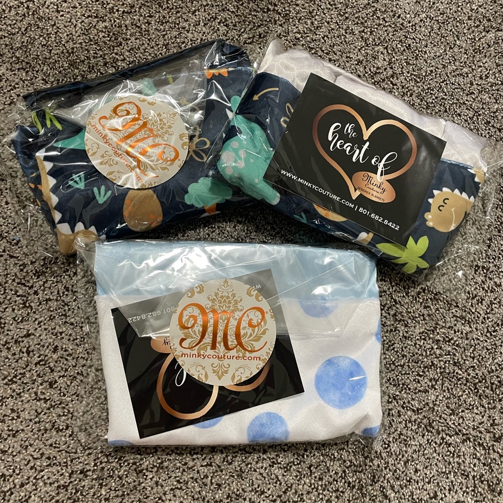 Brand New Minky Couture mini blankets